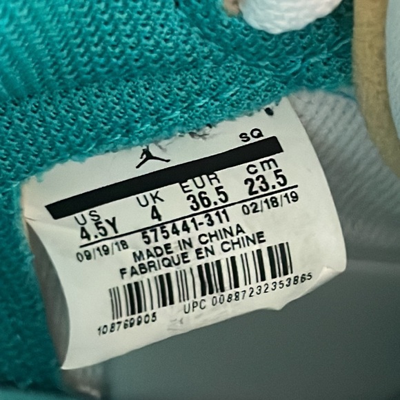 Jordan 1 high tubo green size 6 / 4.5y - Picture 5 of 7